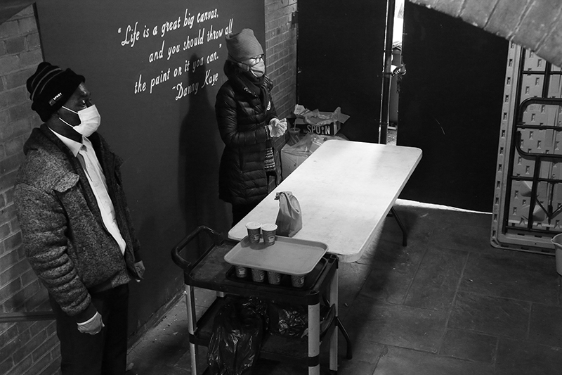 Soup Kitchen : St Luke's Lutheran Church : Hell's Kitchen : 2020 : Food Lines : Seventh Day Adventists Help the Needy : Streetlife : New York City : Times Square : Richard Moore : Photographer : Photojournalist